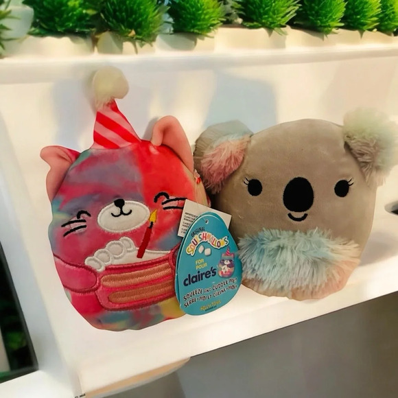 Squishmallows Other - Squishmallow Bday Cat & Koala Plush Set